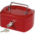 Q-CONNECT coffret à monnaie, 155 x 120 x 75 mm, rouge