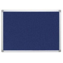 Q-CONNECT tableau de textile avec cadre en aluminium 60 x 45 cm bleu