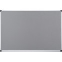 Q-CONNECT tableau de textile avec cadre en aluminium 60 x 45 cm gris