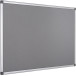 Q-CONNECT tableau de textile avec cadre en aluminium 60 x 45 cm gris
