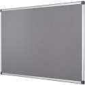 Q-CONNECT tableau de textile avec cadre en aluminium 60 x 45 cm gris
