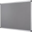 Q-CONNECT textielbord met aluminium frame 60 x 45 cm grijs