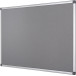 Q-CONNECT tableau de textile avec cadre en aluminium 60 x 45 cm gris