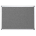 Q-CONNECT tableau de textile avec cadre en aluminium 60 x 45 cm gris