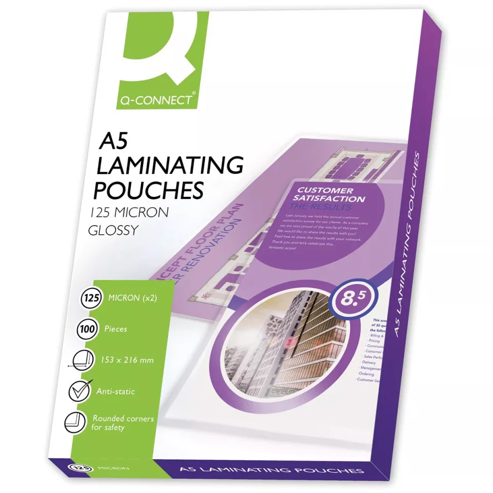 Q-CONNECT lamineeretui A5 2x 125...