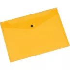 Q-CONNECT A4 Transparent Yellow Polypropylene Document Wallet with Press Stud Closure