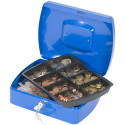 Q-CONNECT coffret à monnaie, 255 x 200 x 85 mm, bleu
