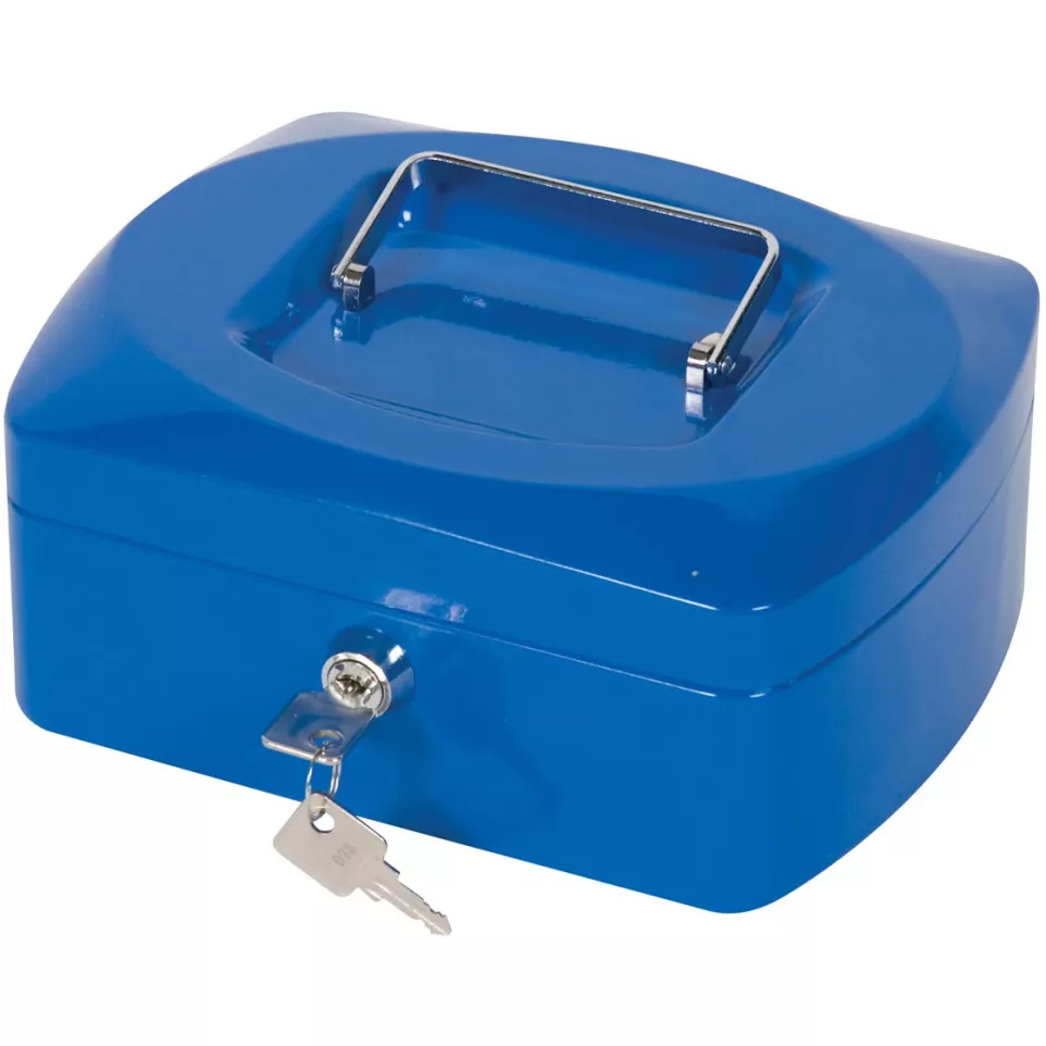 Q-Connect Cash Box Blue 205 x 160 x...