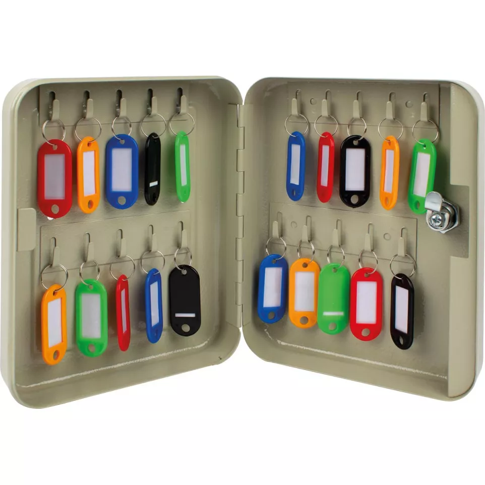Q-CONNECT Key Cabinet for 20 Keys Grey