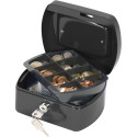 Q-CONNECT coffret à monnaie, 155 x 120 x 75 mm, noir
