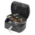 Q-CONNECT coffret à monnaie, 155 x 120 x 75 mm, noir