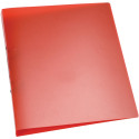Q-CONNECT ringmap, PP, 2 ringen, 25 mm, transparant rood