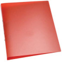 Q-CONNECT ringmap, PP, 2 ringen, 25 mm, transparant rood