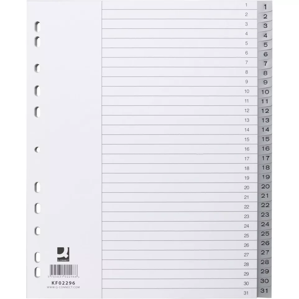 Q-CONNECT intercalaires, A4, PP,...