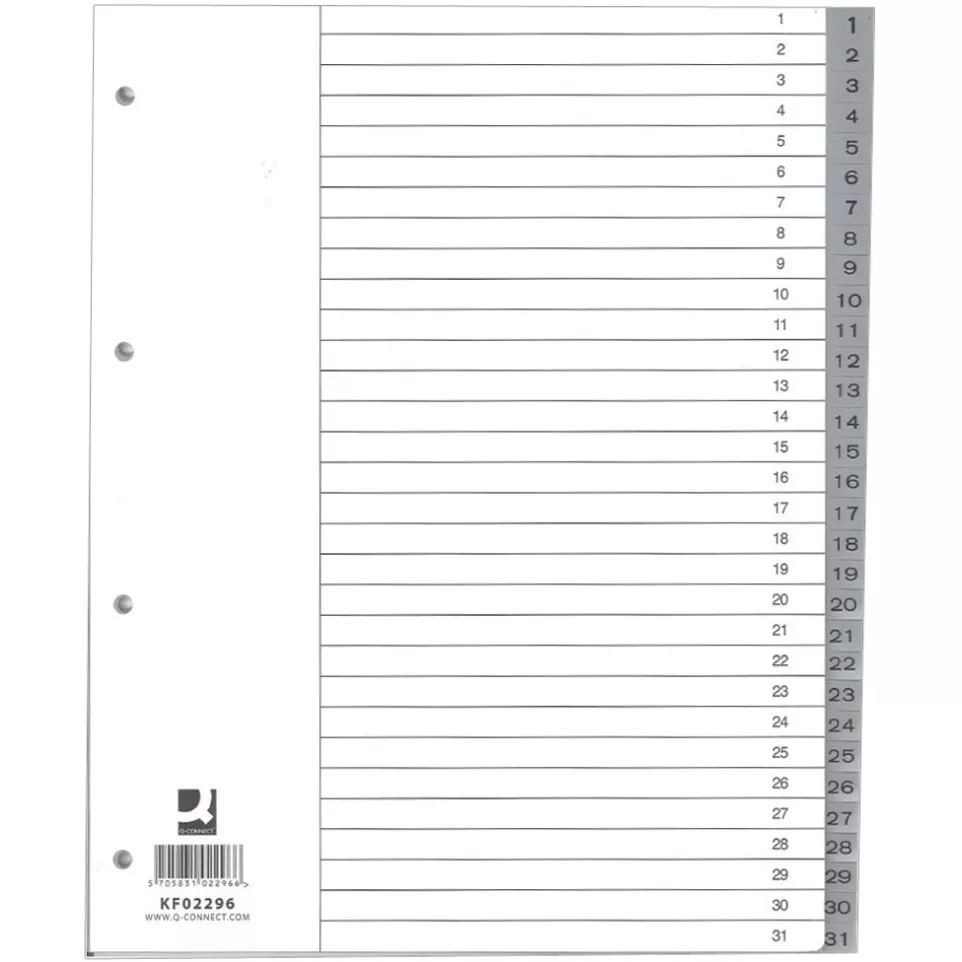 Q-CONNECT intercalaires, A4, PP,...