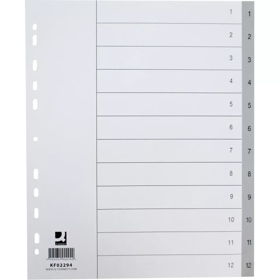 Q-CONNECT Dividers A4 Polypropylene...