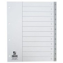 Q-CONNECT Dividers A4 Polypropylene 11 Holes With Index Cover Set 1-12 12 Tabs Grey