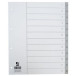 Q-CONNECT Dividers A4 Polypropylene 11 Holes With Index Cover Set 1-12 12 Tabs Grey