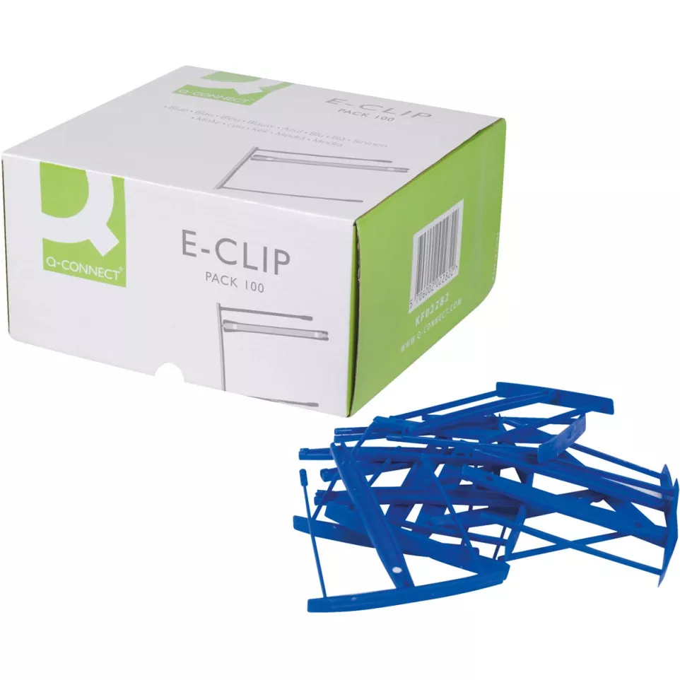 Q-Connect Binding E-Clip Blue (Pack...