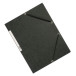 Q-CONNECT elastomap, A4, 3 kleppen en elastieken, karton, zwart