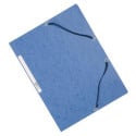 Q-CONNECT farde à rabats, A4, 3 rabats et élastiques, carton, bleu