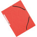 Q-CONNECT elastomap, A4, 3 kleppen en elastieken, karton, rood
