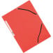 Q-CONNECT A4 Three Flap Folder with Elastic Closure Red Cardboard