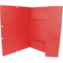 Q-CONNECT A4 Three Flap Folder with Elastic Closure Red Cardboard
