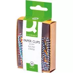 Q-CONNECT assorted striped paperclips 50 mm box of 30 pieces
