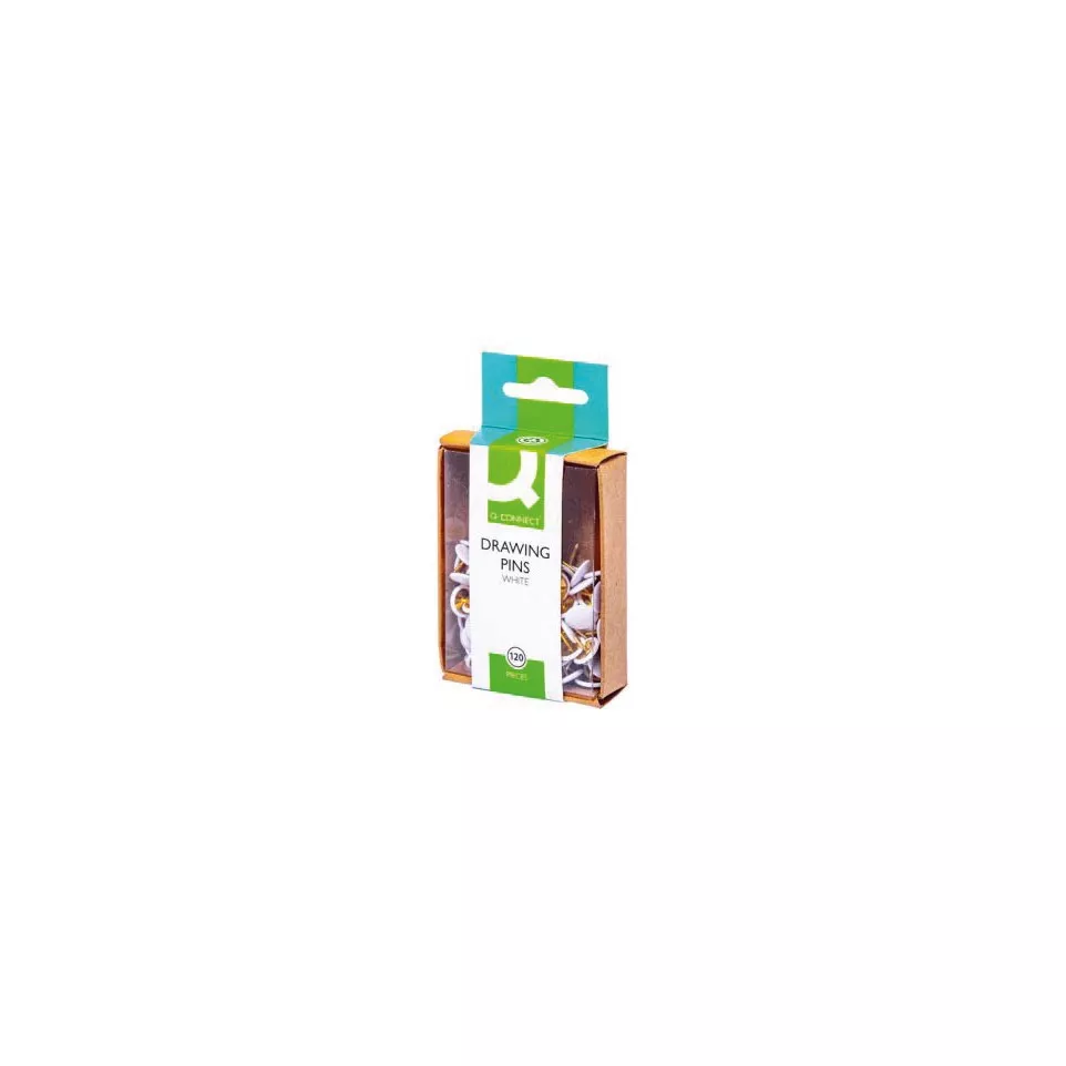 Q-Connect White Push Pins Box of 120