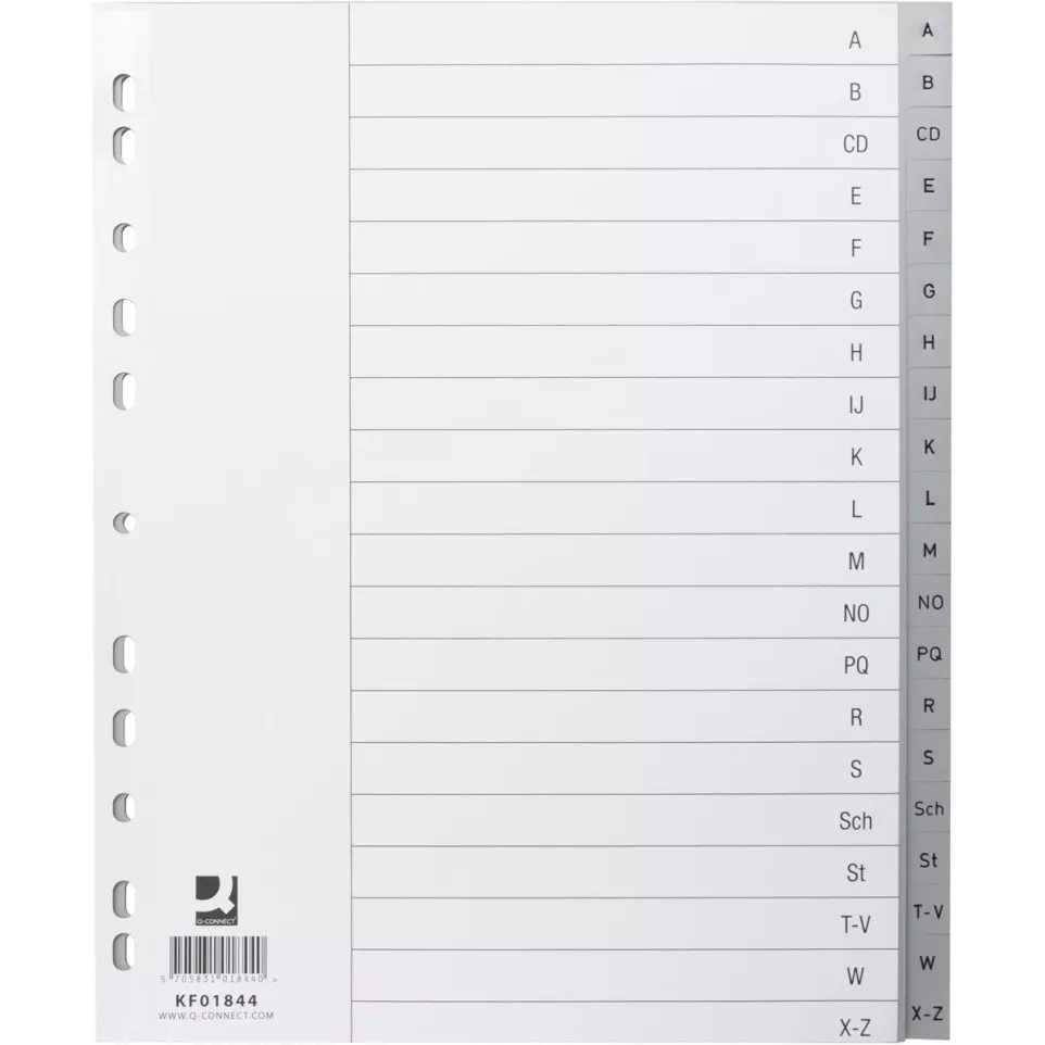 Q-CONNECT intercalaires, A4, PP, 11...