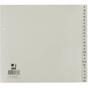 Q-CONNECT A-Z Index Dividers 21 x 23 cm Polypropylene 2 Holes Grey