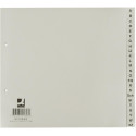 Q-CONNECT tabbladen, ft 21 x 23 cm, PP, 2-gaatsperforatie, set van A-Z, grijs