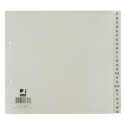 Q-CONNECT tabbladen, ft 21 x 23 cm, PP, 2-gaatsperforatie, set van A-Z, grijs