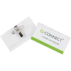 Q-Connect Combination Badge with Combi Clip 54x90mm Pack of 50