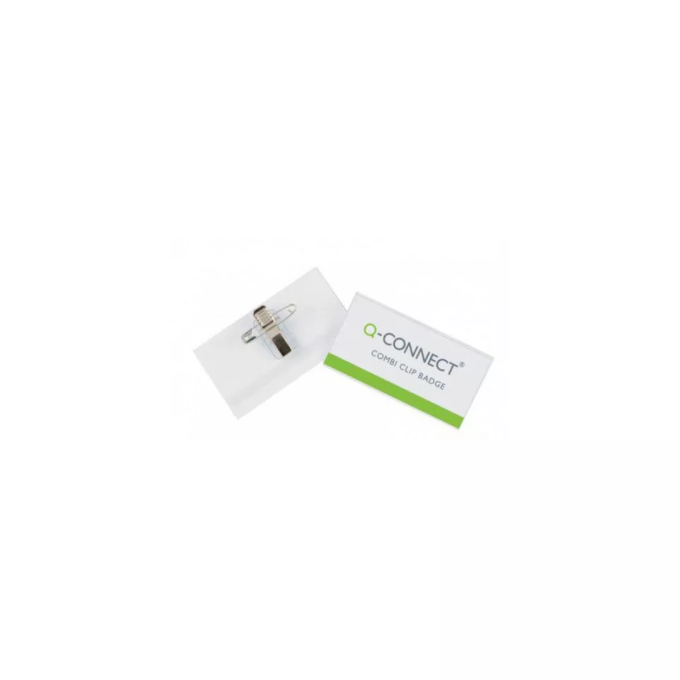 Q-CONNECT badge met combiklem 90 x 54...