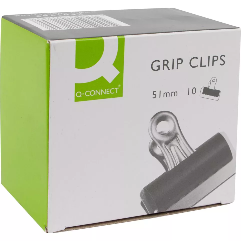 Q-CONNECT bulldogclip, zwart, 51 mm,...