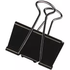 Q-CONNECT Foldback Clips Black 24 mm Box of 10