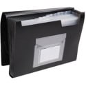 Q-CONNECT trieur, A4, PP, avec 13 compartiments, fermeture à élastiques, noir