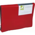 Q-CONNECT expanding file A4 polypropylene 13 pockets elastic closure red