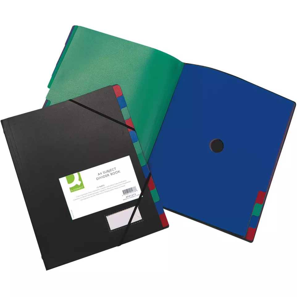 Q-Connect A4 12-Section Polypropylene...