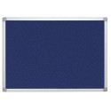 Q-CONNECT textielbord, met aluminium frame, 90 x 60 cm, blauw