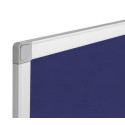 Q-CONNECT textile notice board with aluminium frame 90 x 60 cm blue