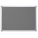 Q-CONNECT tableau de textile, avec cadre en aluminium, 90 x 60 cm, gris