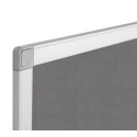Q-CONNECT textielbord, met aluminium frame, 90 x 60 cm, grijs