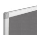 Q-CONNECT tableau de textile, avec cadre en aluminium, 90 x 60 cm, gris