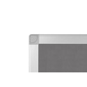Q-CONNECT tableau de textile, avec cadre en aluminium, 90 x 60 cm, gris