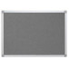 Q-CONNECT textielbord, met aluminium frame, 90 x 60 cm, grijs