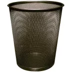Q-CONNECT Metal Mesh Waste Bin 19 Litres Black