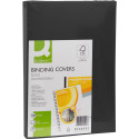Q-Connect A4 Leather-Grain Binding Covers 250gsm Black Pack of 100